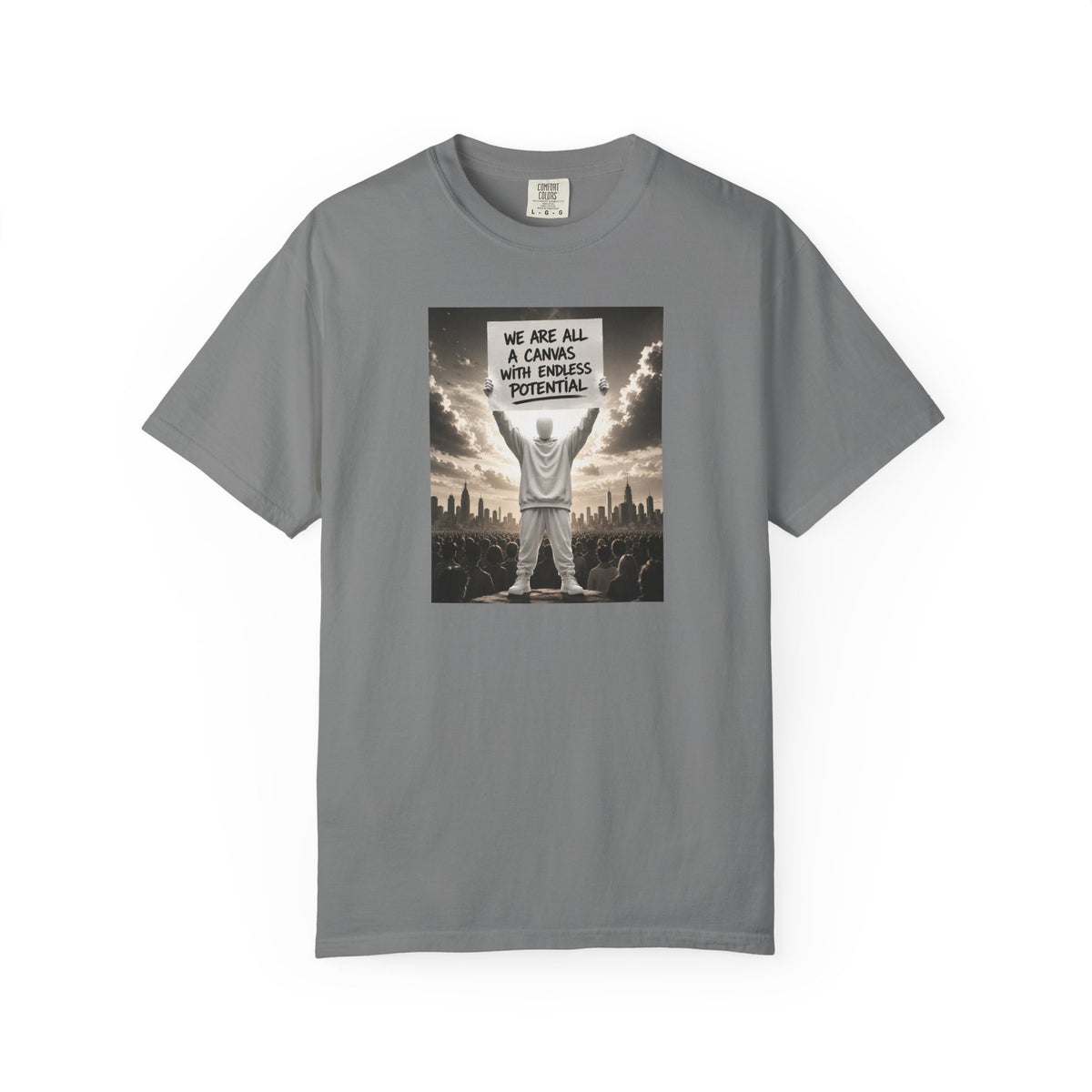 Motivational Graphic T-Shirt — "We Are All a Canvas With Endless Potential"