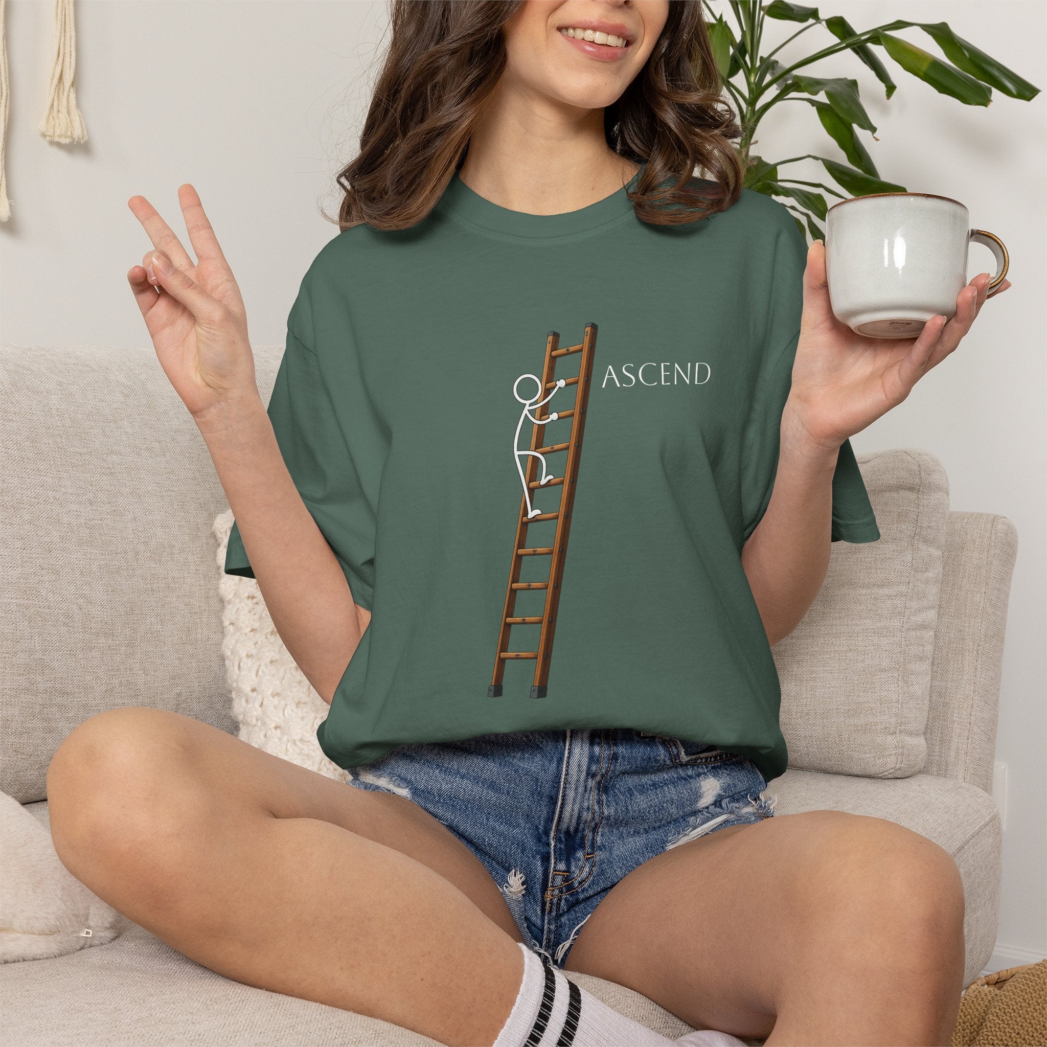 Ascend Ladder Graphic T-Shirt — Motivational Climbing Tee