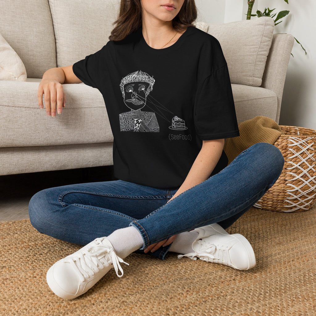 Sketchy Surreal Face T-Shirt — Abstract Line Art Illustration