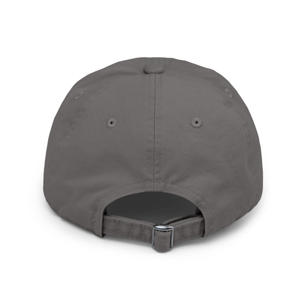 Distressed Hat with Stick Figure 'Hi' Design — Casual Vintage Baseball Cap