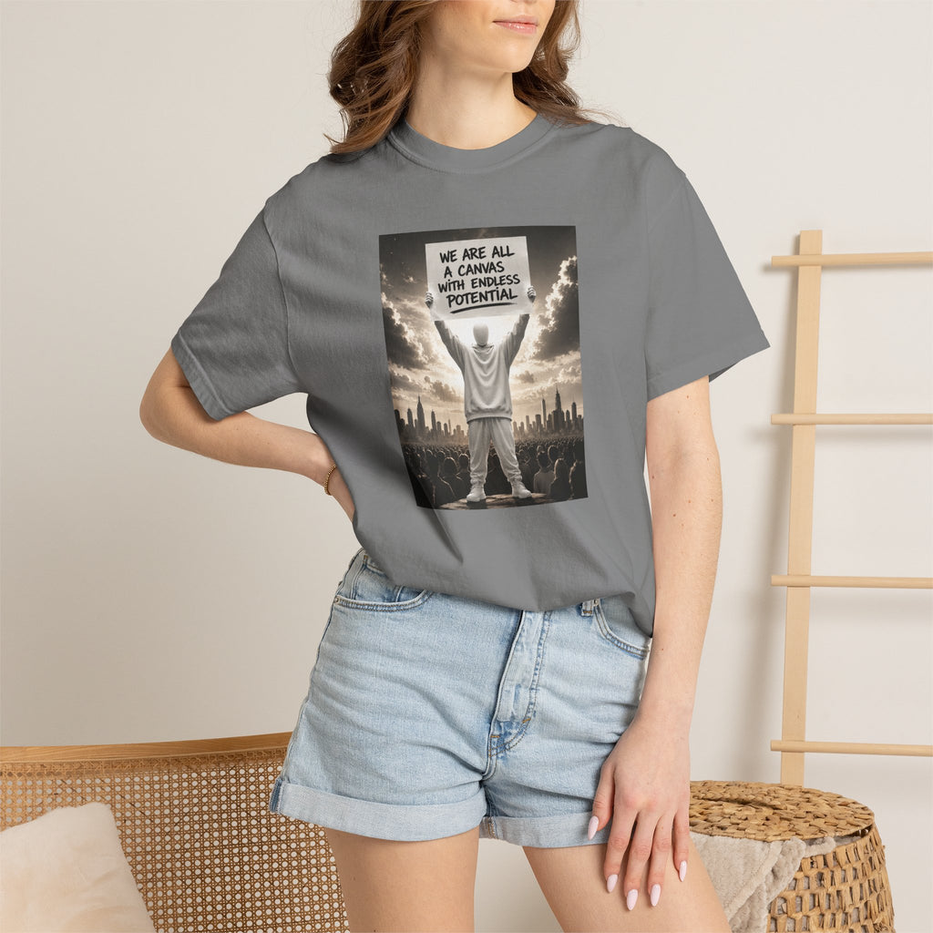 Motivational Graphic T-Shirt — "We Are All a Canvas With Endless Potential"