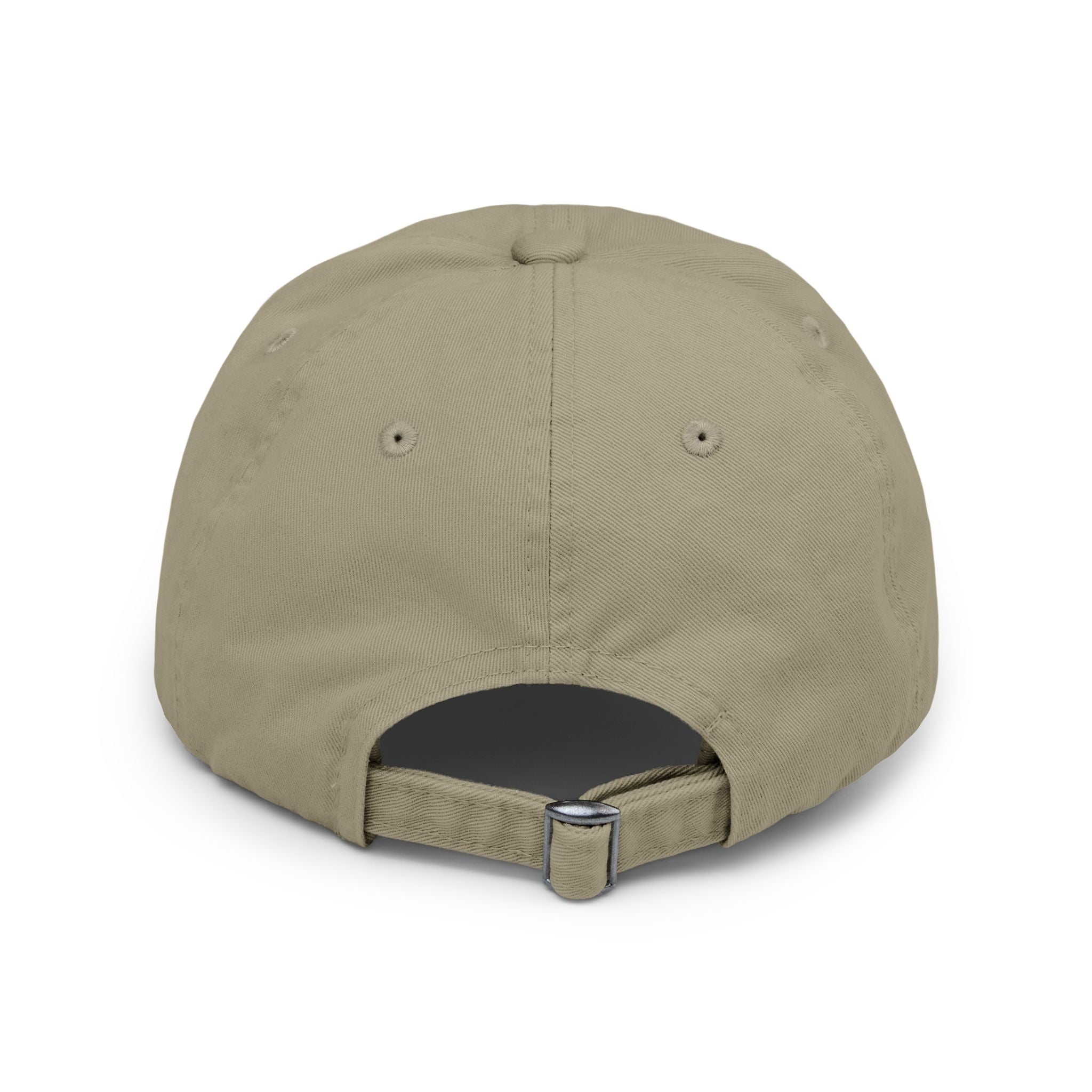 Distressed Hat with Stick Figure 'Hi' Design — Casual Vintage Baseball Cap