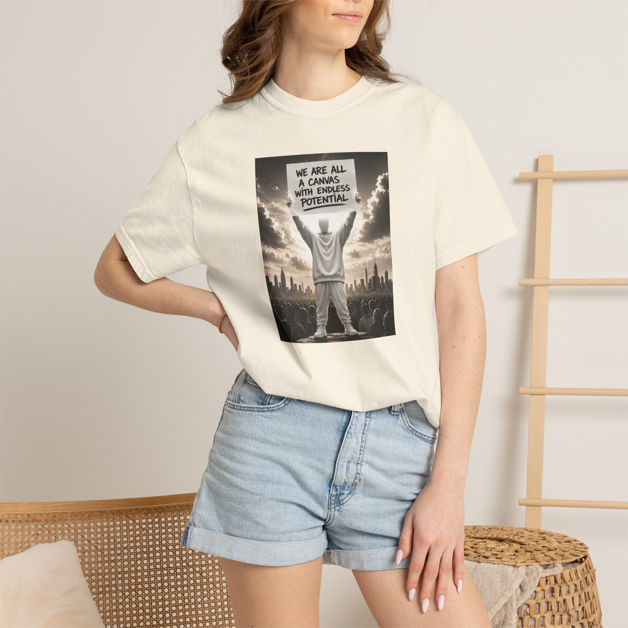 Motivational Graphic T-Shirt — "We Are All a Canvas With Endless Potential"