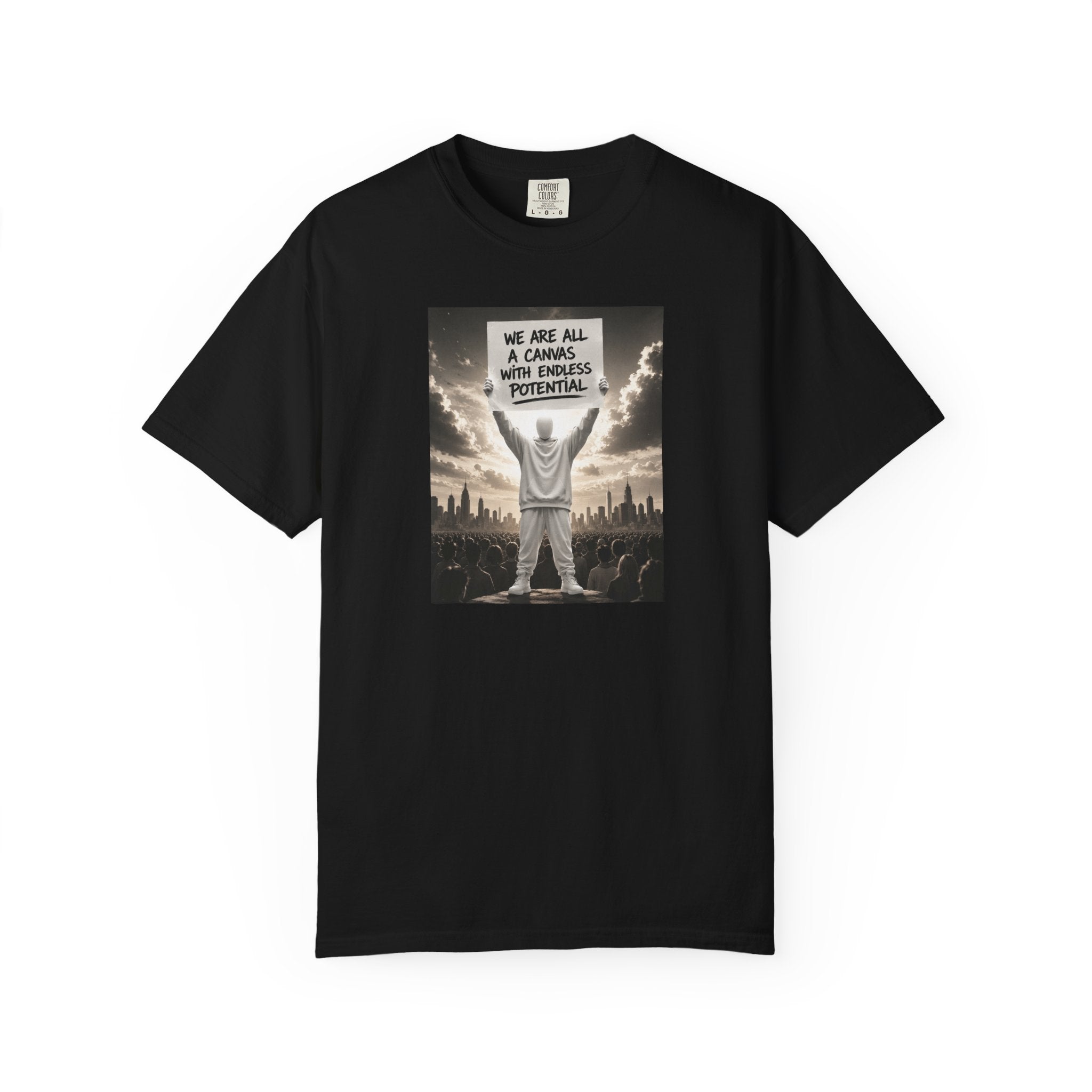 Motivational Graphic T-Shirt — "We Are All a Canvas With Endless Potential"