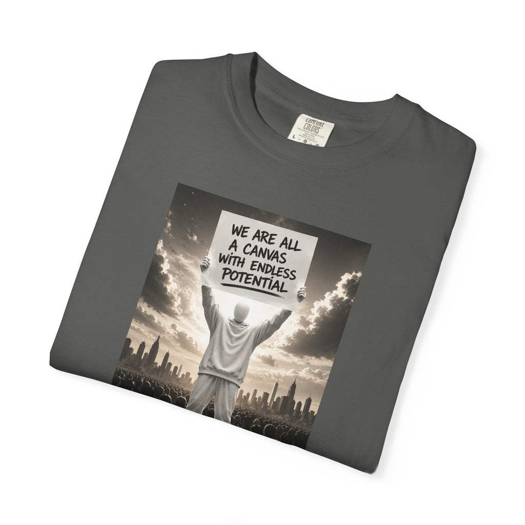 Motivational Graphic T-Shirt — "We Are All a Canvas With Endless Potential"