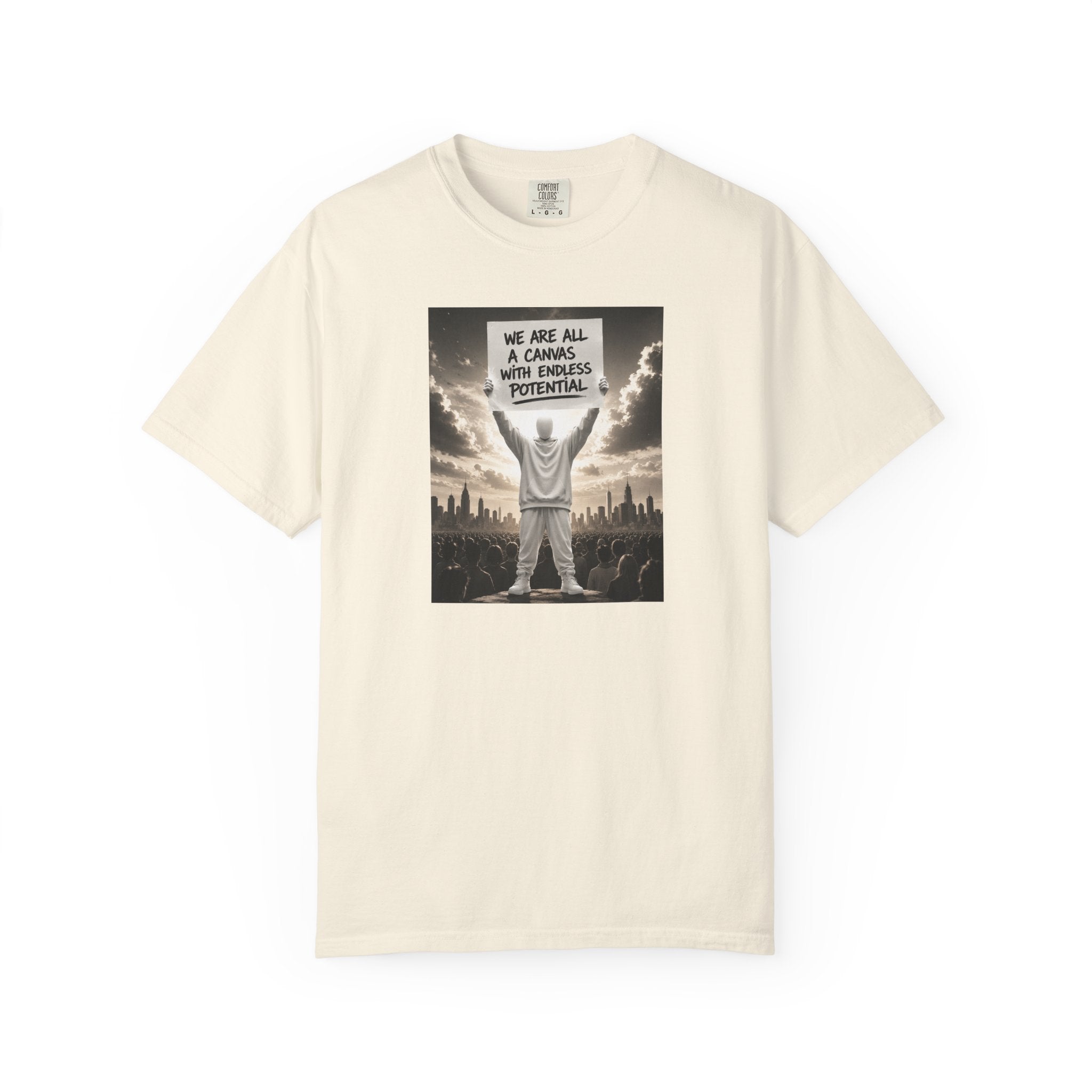 Motivational Graphic T-Shirt — "We Are All a Canvas With Endless Potential"